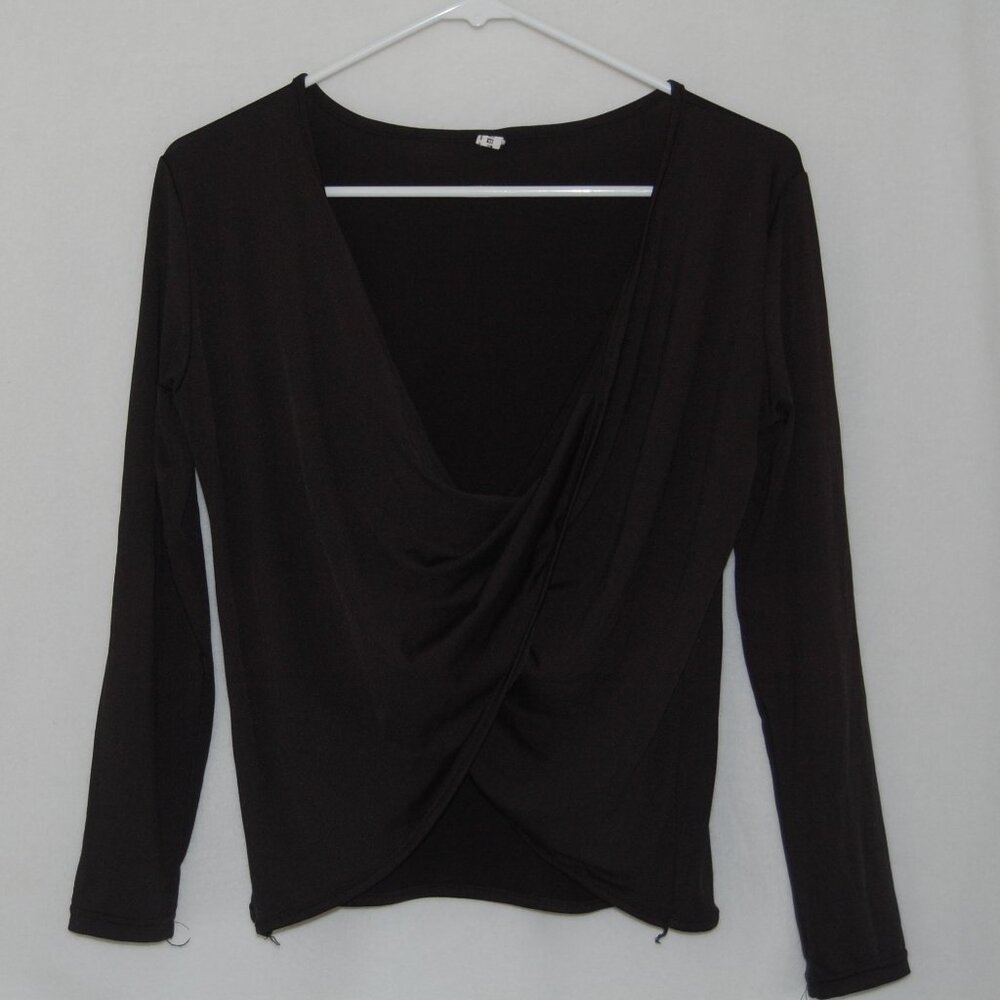 NWOT, OPPS Girl Twist Front Black Top, Women Size M